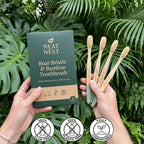 NeatNest Boar Bristle & Bamboo ToothBrush (4Pack)