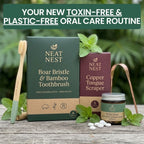 NeatNest Boar Bristle & Bamboo ToothBrush (4Pack)