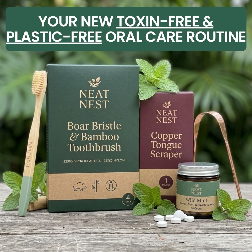 NeatNest Boar Bristle & Bamboo ToothBrush (4Pack)