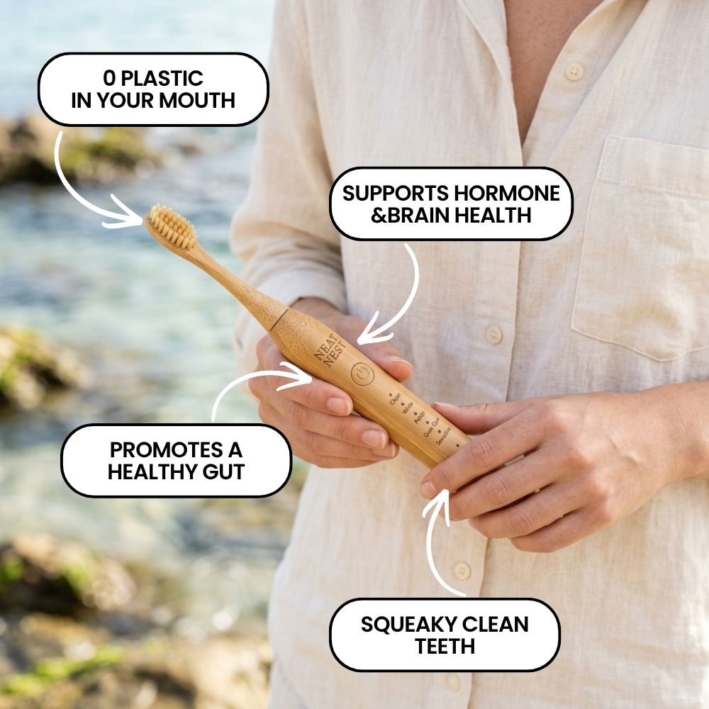 Neat Nest Bamboo & Boar Bristle Electric ToothBrush