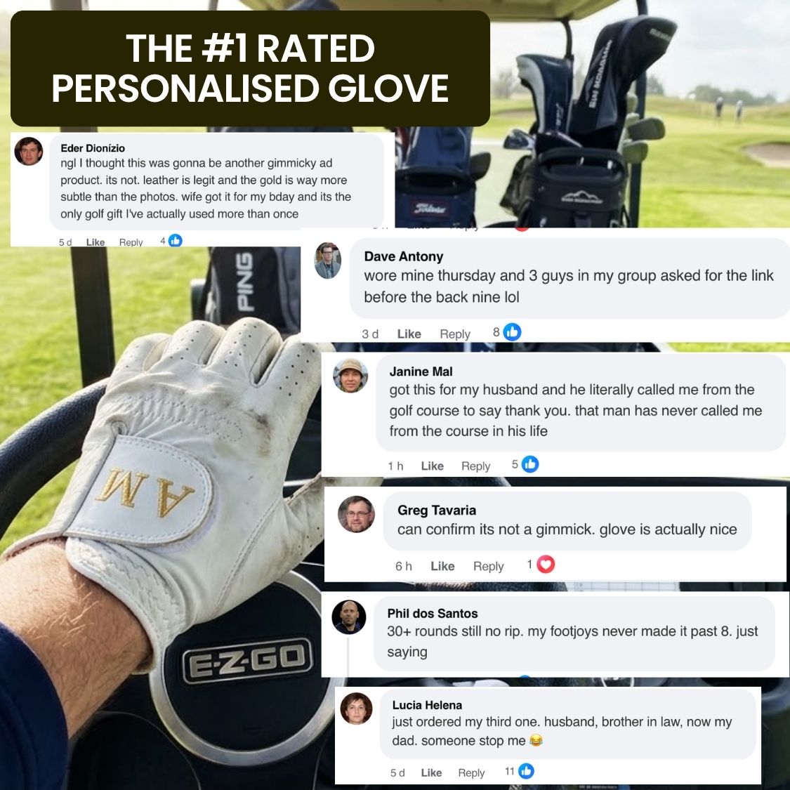 GoldGolfers™ Personalized Golf Glove